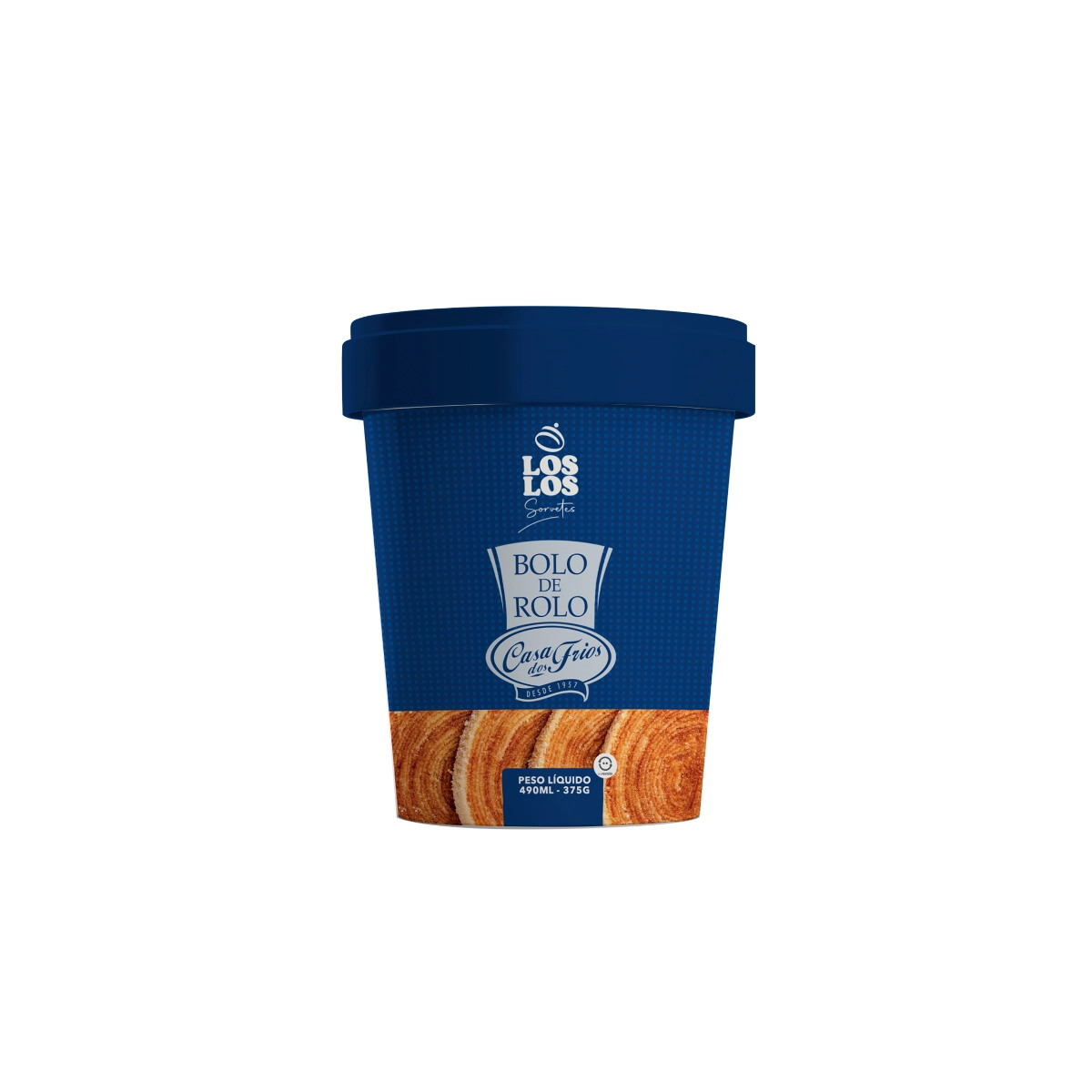 Sorvete Bolo de Rolo de Goiabada Los Los Pote 490ml