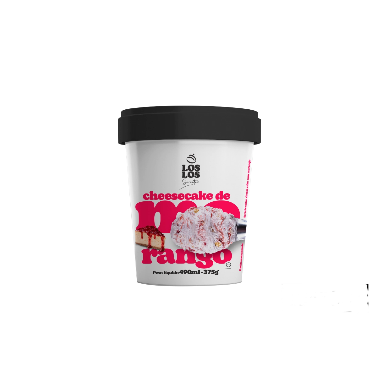 Sorvete Cheesecake de Morango Los Los Pote 490ml
