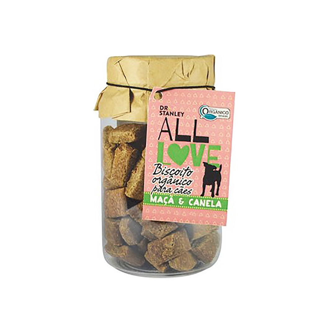 Bisc Org Caes Maça/canela All Love 200g