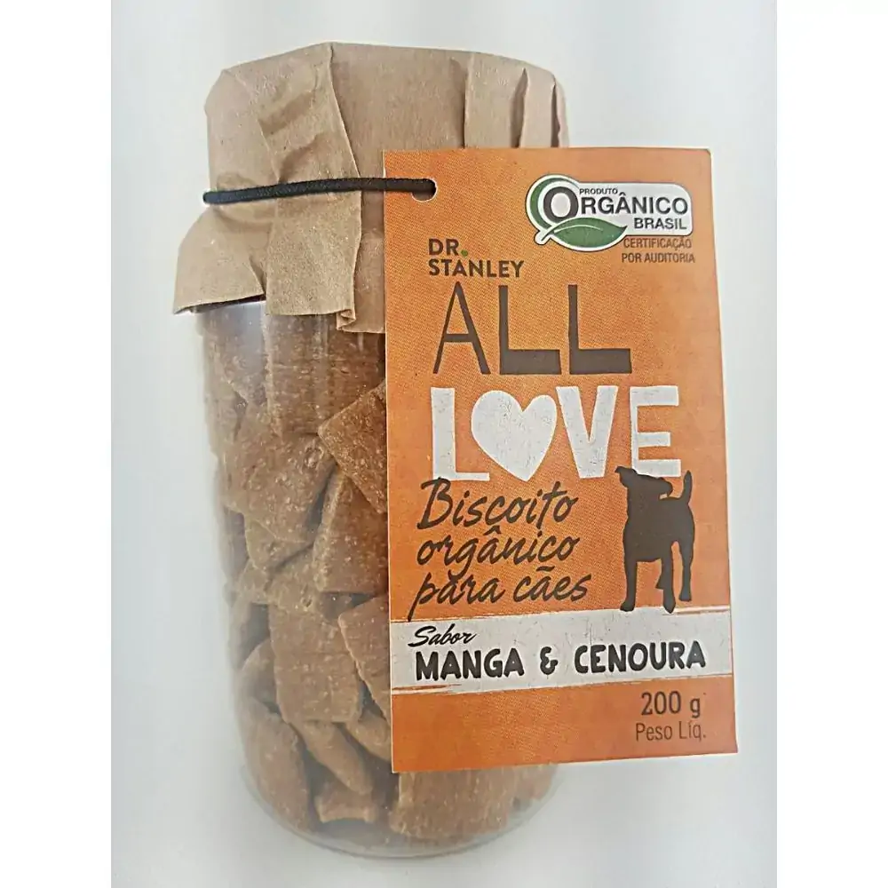 Bisc Org P/caes Manga E Cenoura All Love 200g