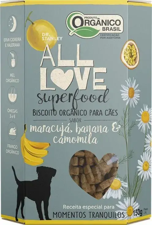 Bisc Org P/caes Maracuja/banana E Camomila 150g