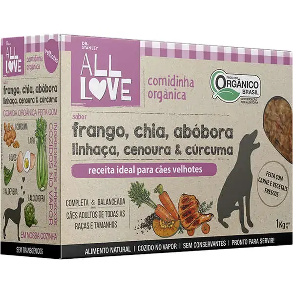 Comidinha Orgânica Para Cães Velhotes 1kg