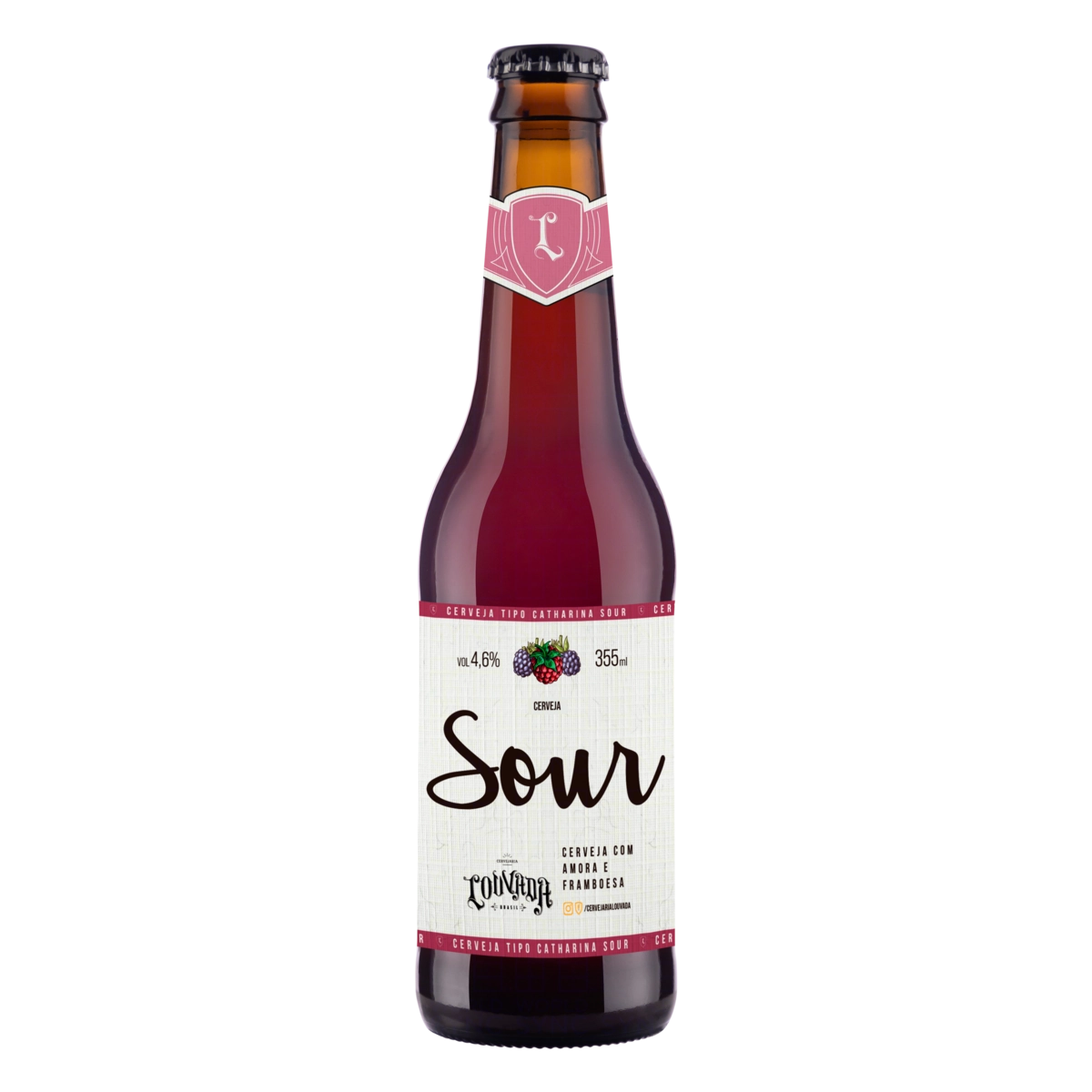 Cerveja Catharina Sour Amora E Framboesa Louvada Garrafa 355ml