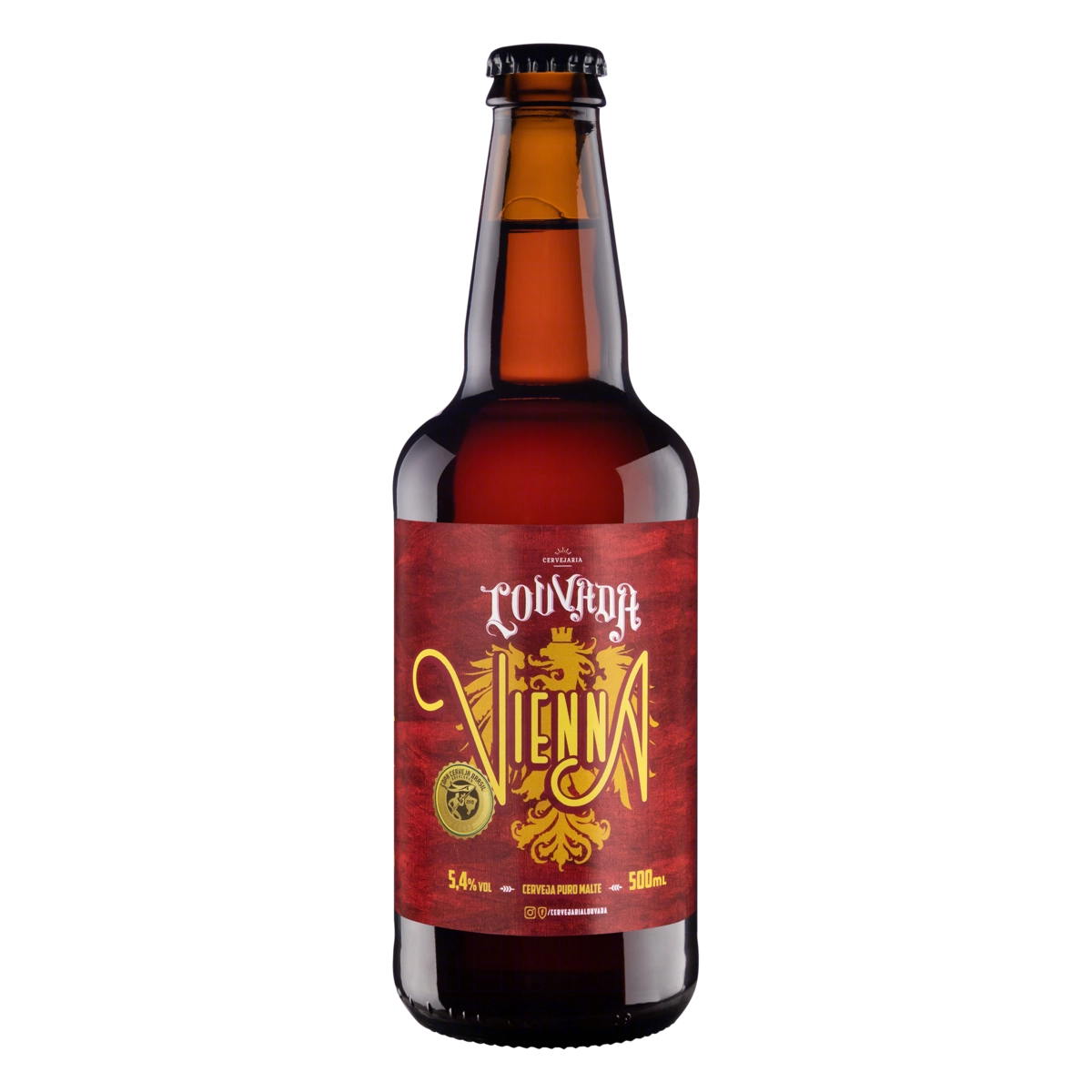 Cerveja Vienna Lager Puro Malte Louvada Garrafa 500ml