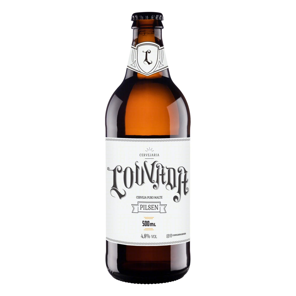 Cerveja Pilsen Puro Malte Louvada Garrafa 500ml