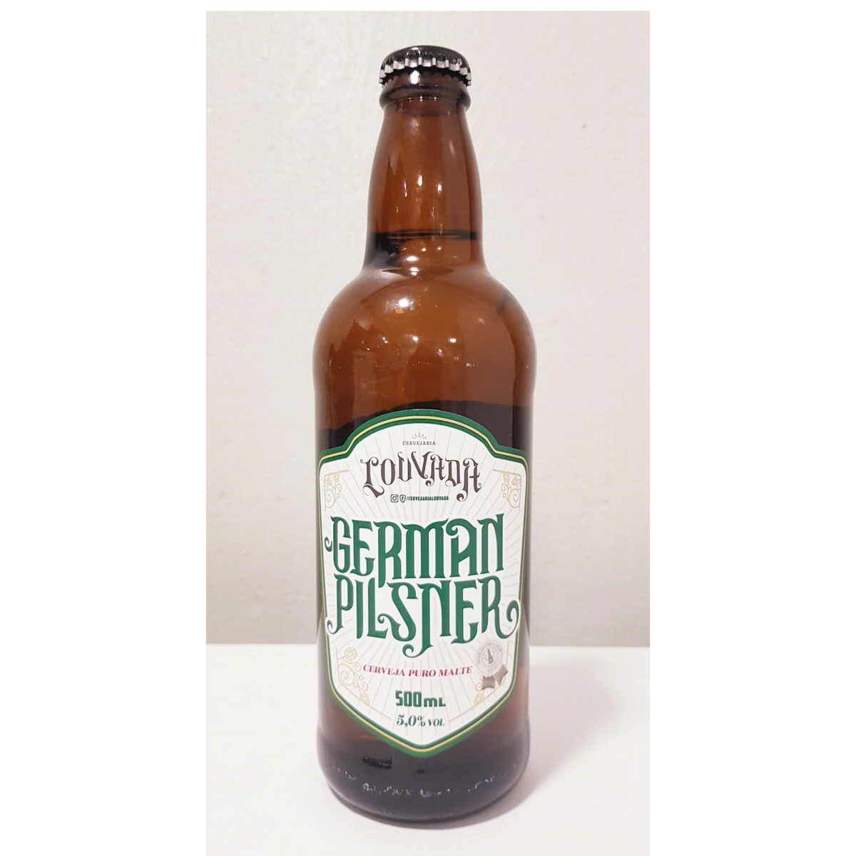 Cerveja German Pilsener Puro Malte Louvada Garrafa 500ml