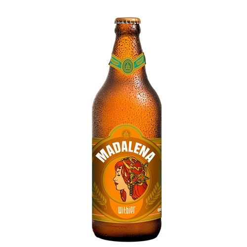 Cerveja Witbier Laranja e Coentro Madalena Garrafa 600ml