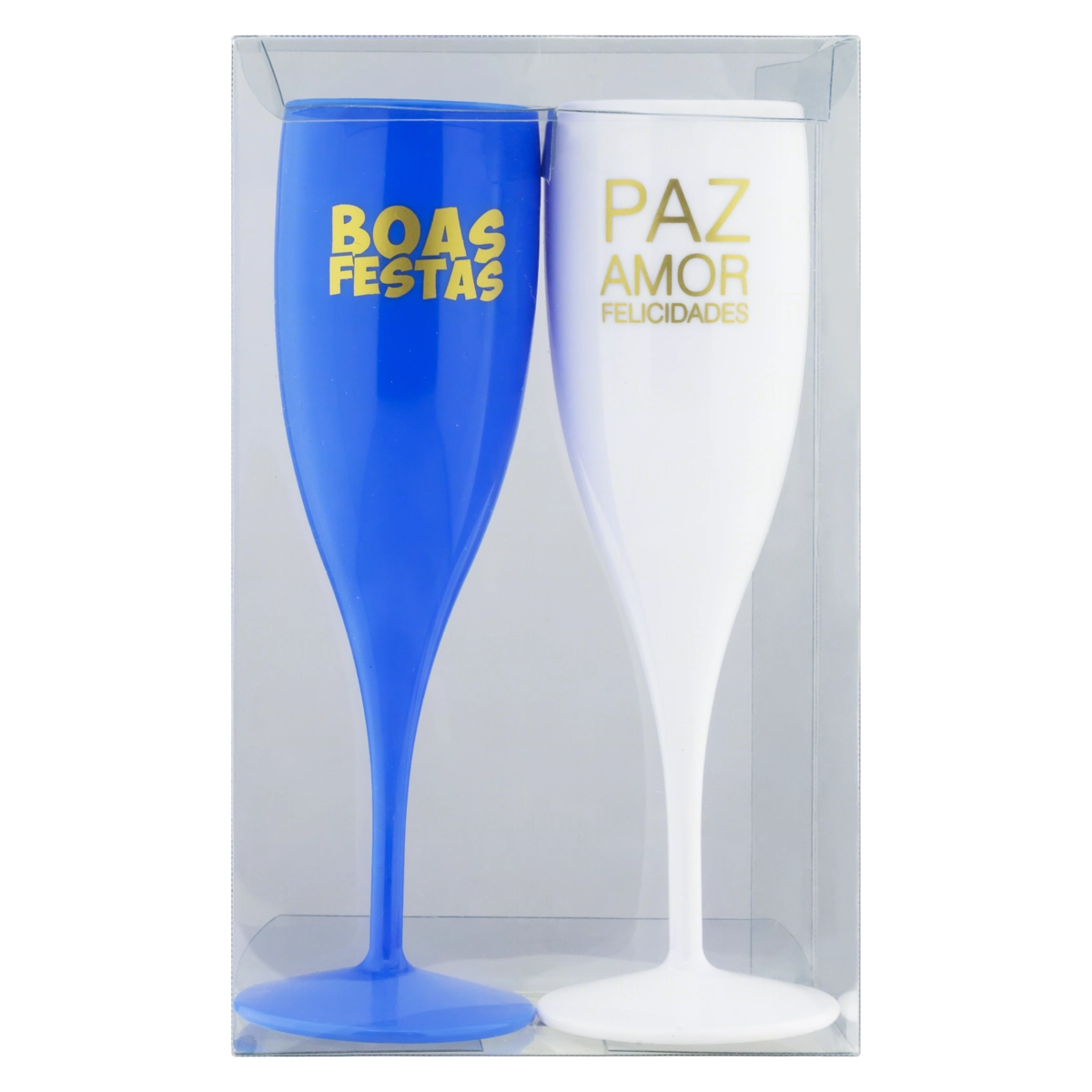 Conjunto Taça Para Espumante Plástico Roder Caixa 2 Unidades