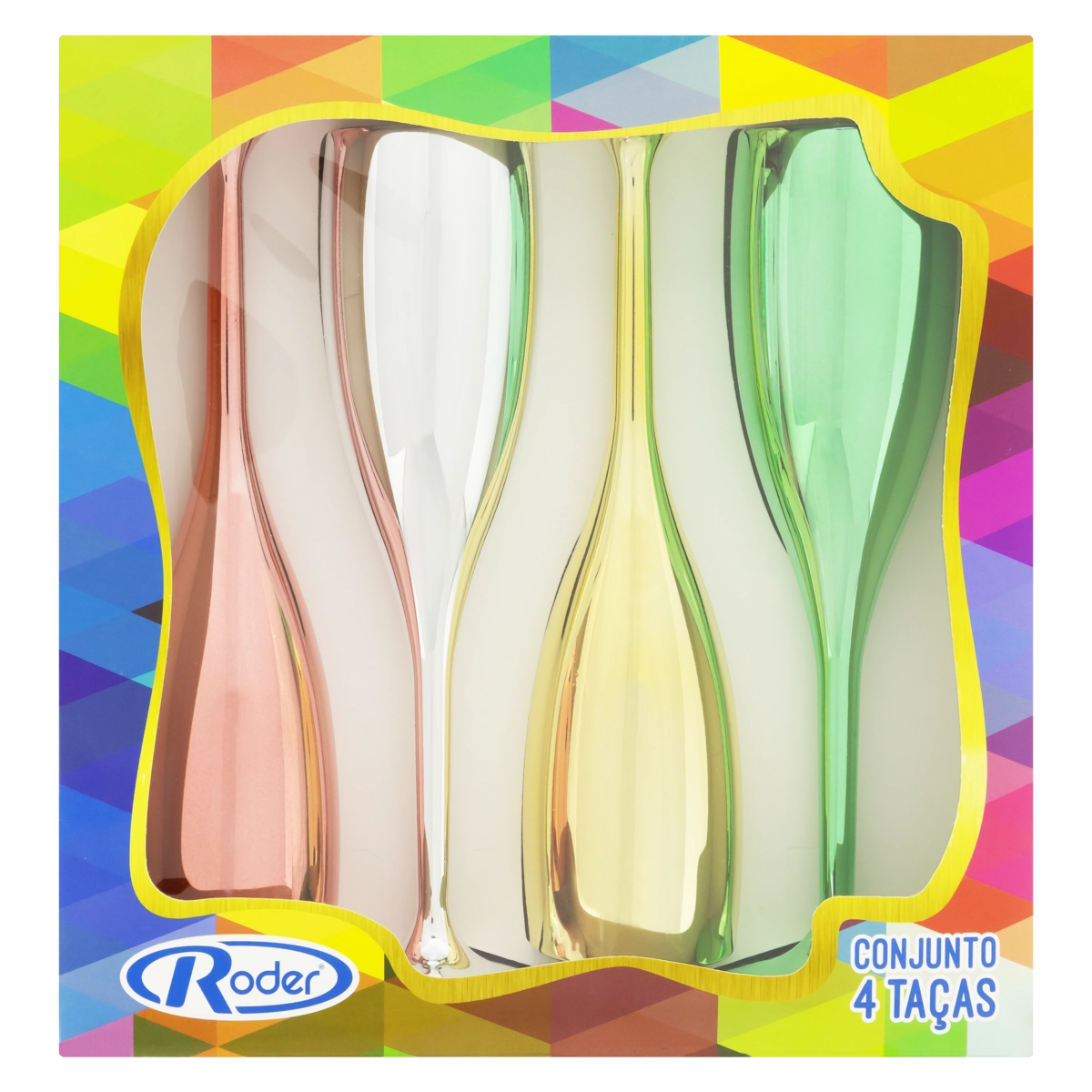 Conjunto Taça De Vinho Roder Caixa 4 Unidades