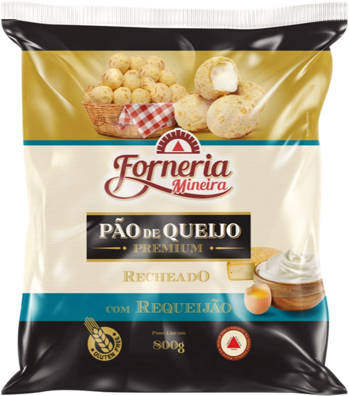 Po De Queijo Recheado Com Requeijo Pacote 800 G