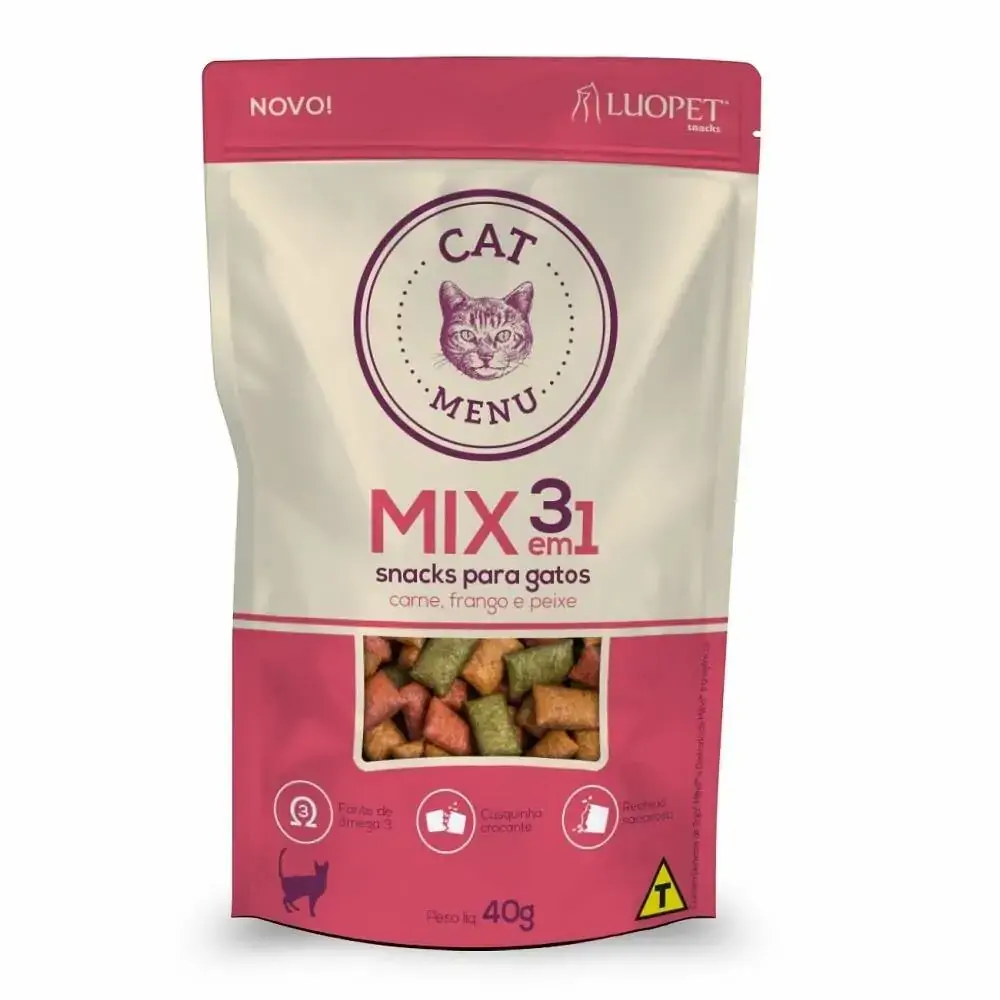 Mix 3 Em 1 Petisco L.cat Mix 3 Em 1