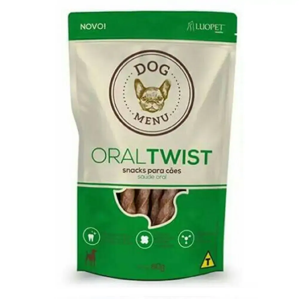 Petisco Loupet Dog Menu Oral Twist Para Cães 60g