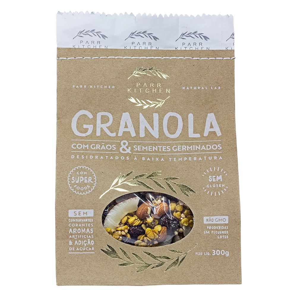 Granola Com Grãos E Sementes Germinados Parr Kitchen Pacote 300g