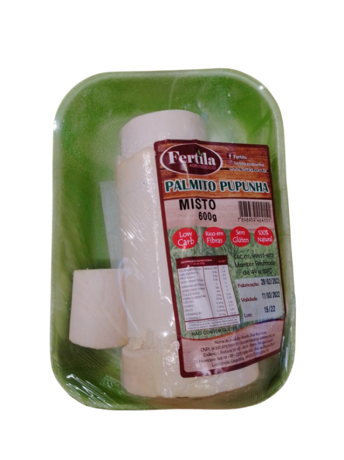 Sac Palmito In Natura Fertila 600g Misto