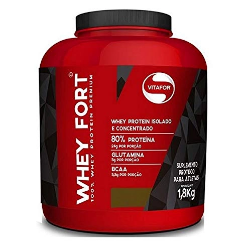 Whey Fort Vitafor Isolado E Concentrado 1800g Baunilha