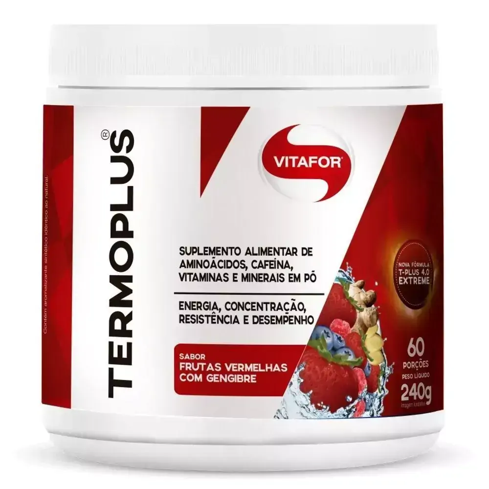 Vitafor Termoplus Termogenico Extreme 240g Frutas Vermelhas c/ Gengibre