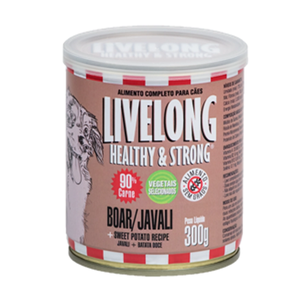 Alimento Úmido para Cães sabor Javali 300g - Livelong