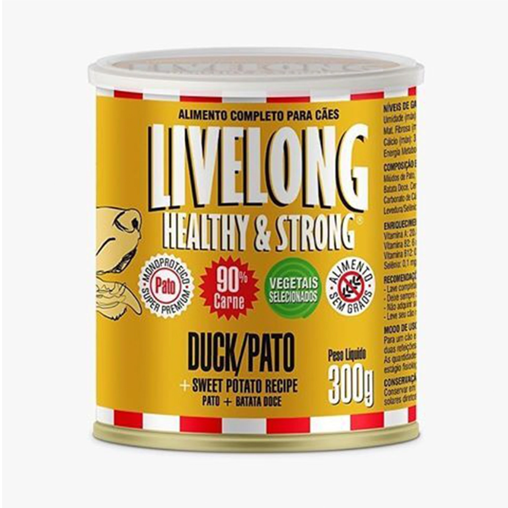Alimento Úmido para Cães sabor Pato 300g - Livelong
