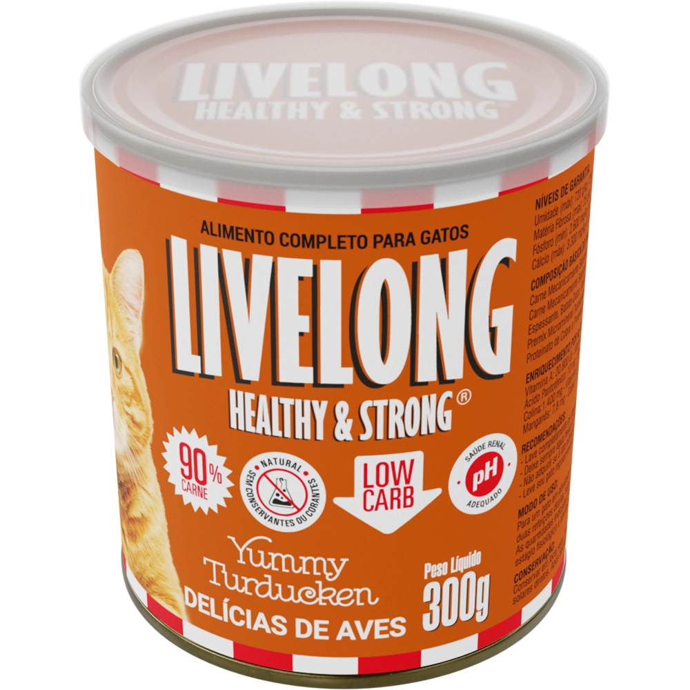 Delicias de aves para Gatos 300g - Livelong