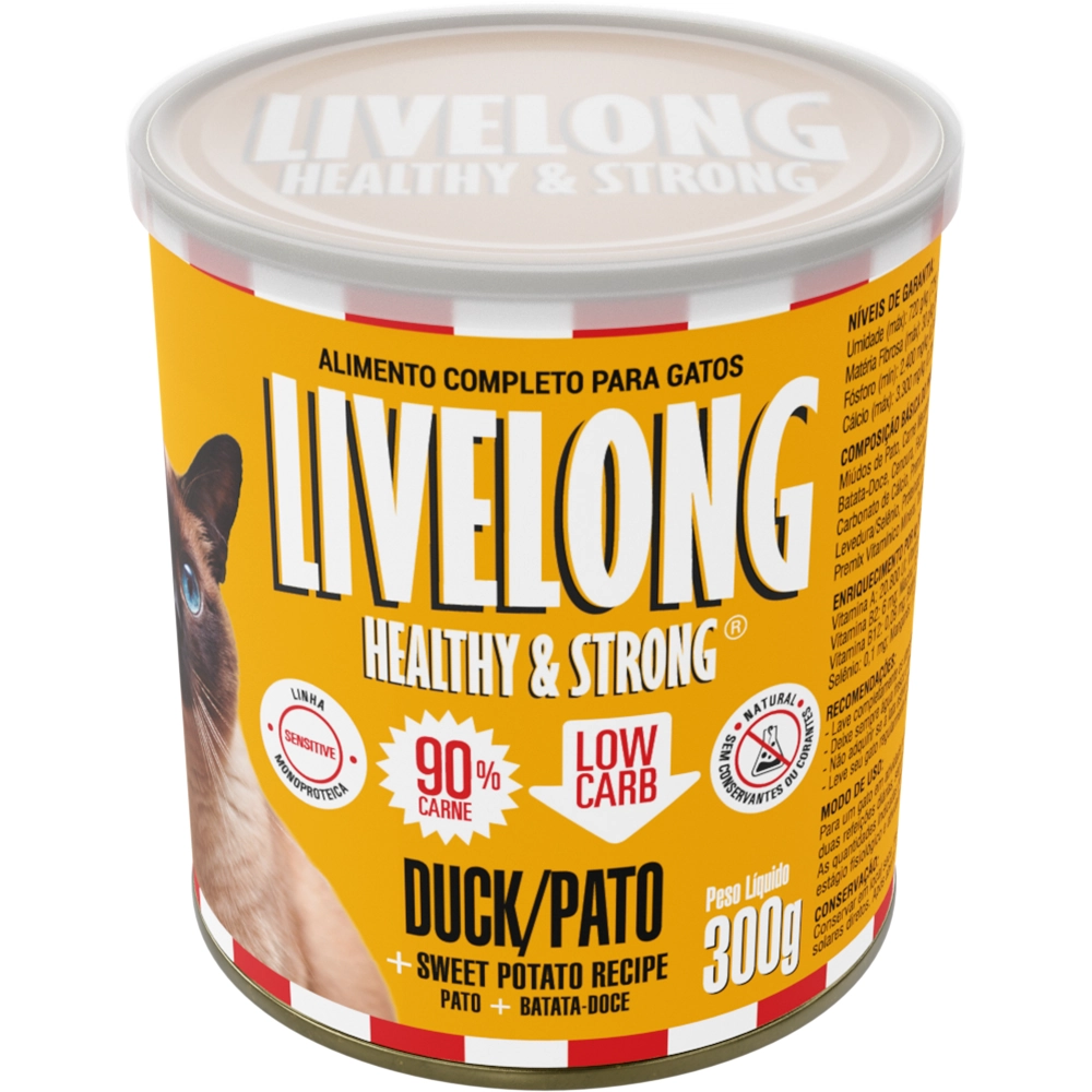 Delicias de Pato para Gatos 300g - Livelong