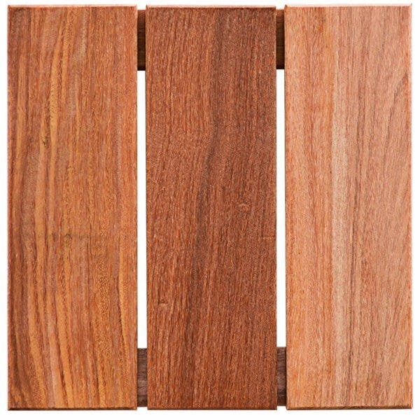 Deck Em Placa De Madeira Modular Base Madeira 30cmx30cm Madersilva Cumaru