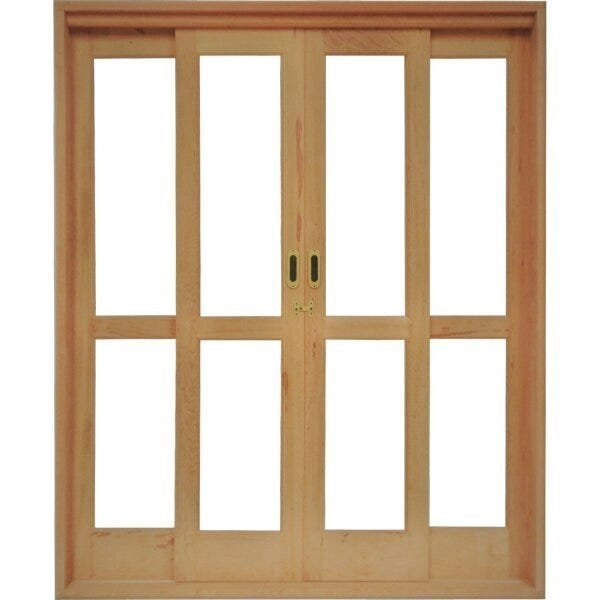 Porta De Correr Madeira 4 Folhas Madersilva 2,15mx1,60mx14cm Cedro Arana