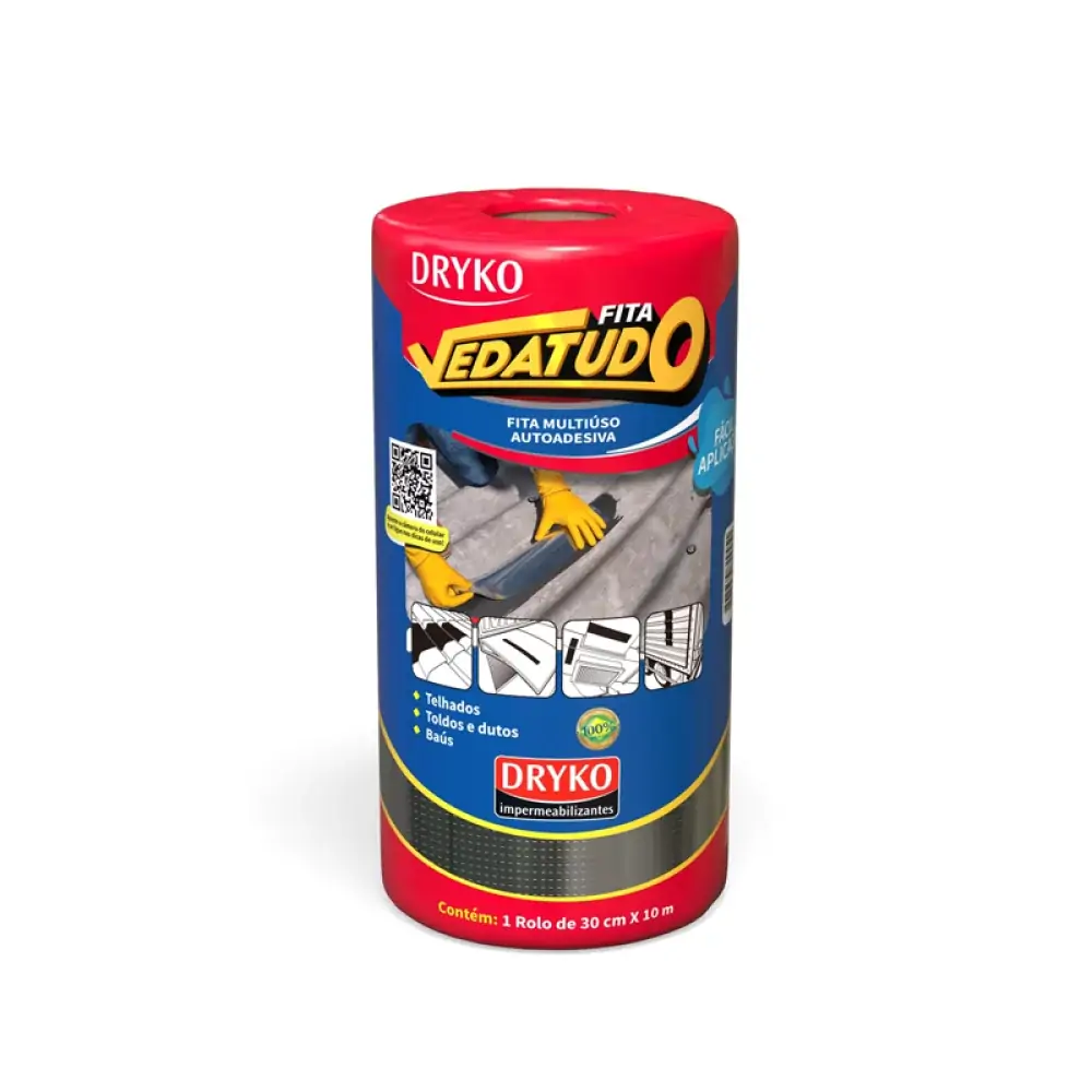 Fita Asfaltica 30cm Prata