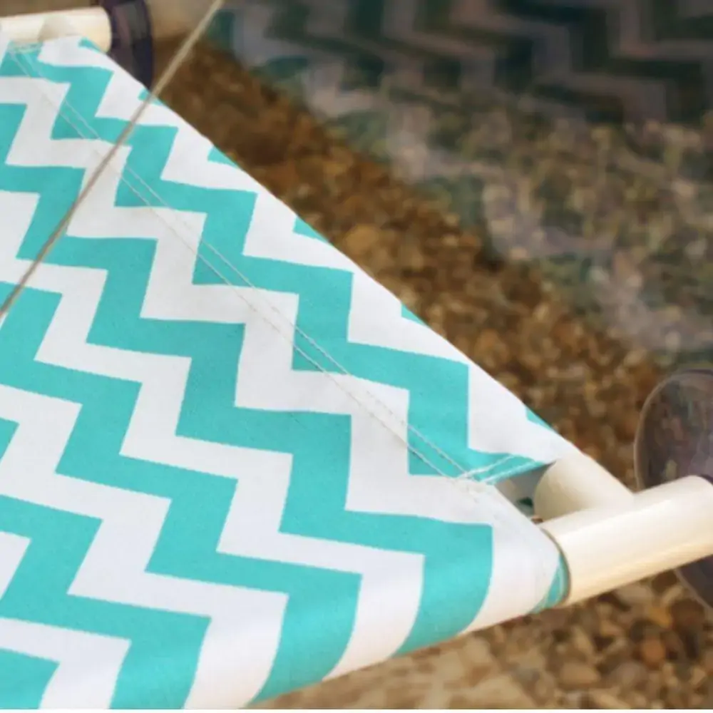 Cama Suspensa Para Gato Chevron Cor Azul Com Branco