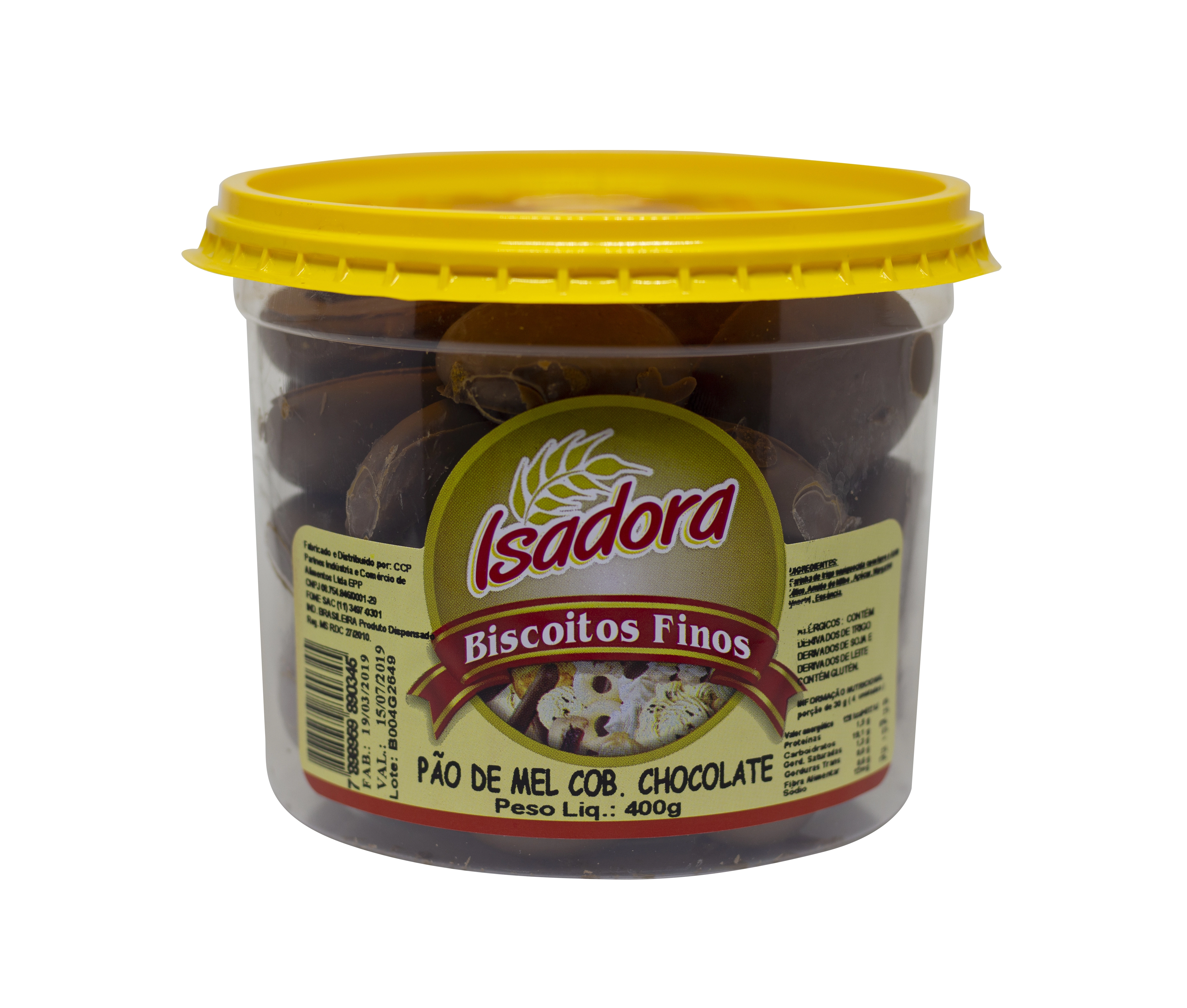 Bisc Isadora 400g Pao De Mel