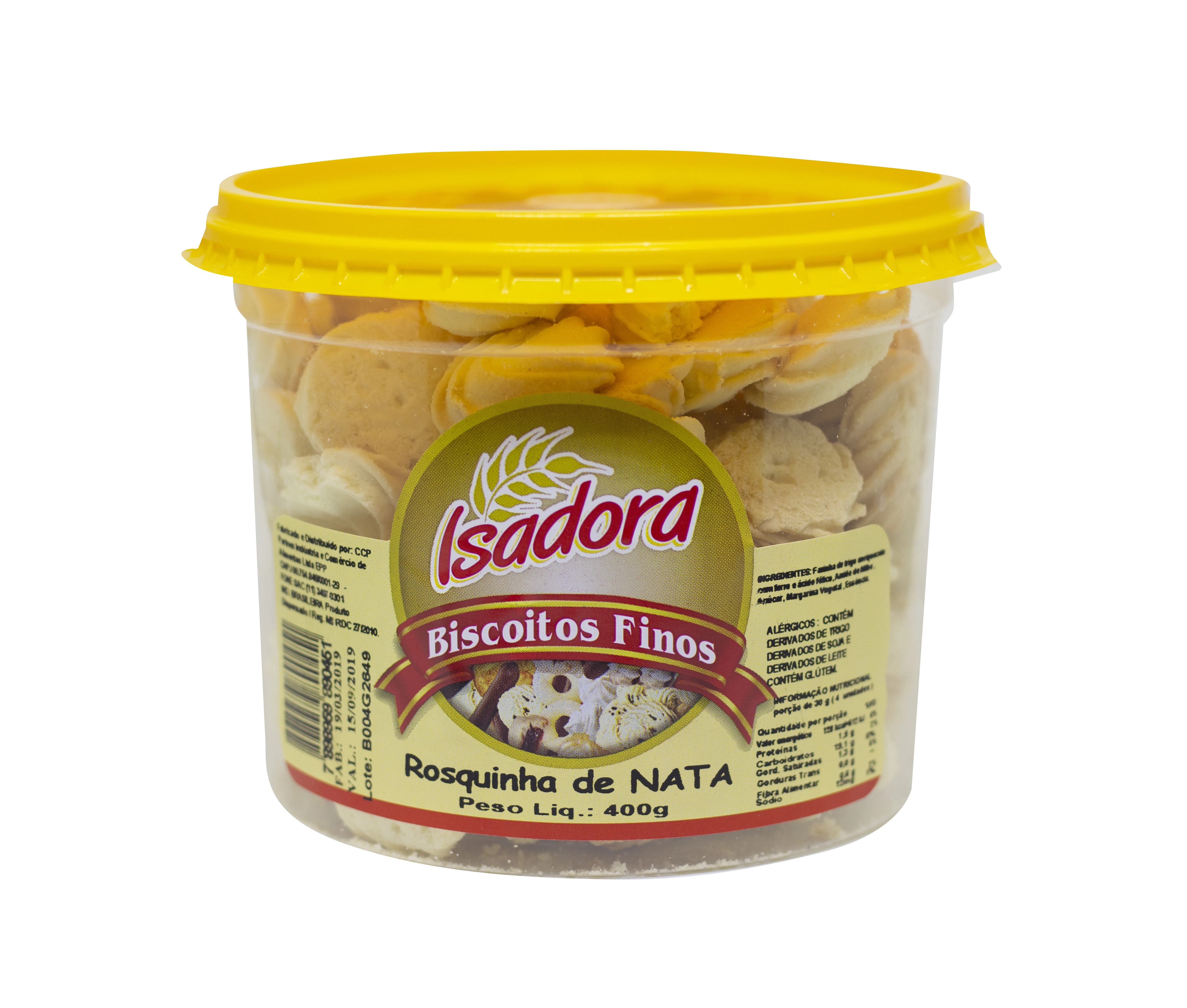 Bisc Isadora 400g Rosq. Nata