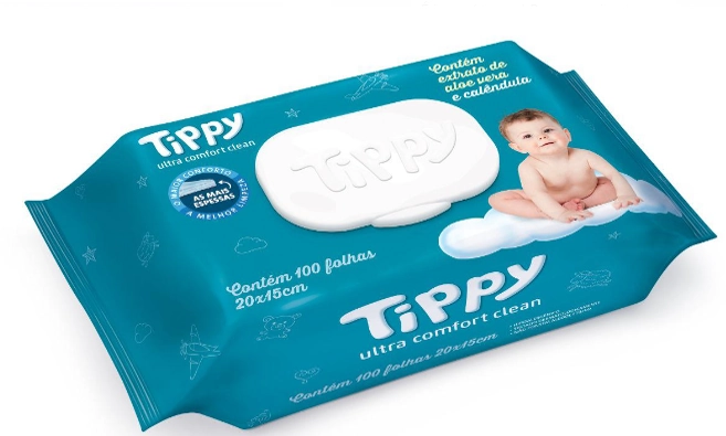 Toalhas Umedecidas Comfort Clean Tippy 100un