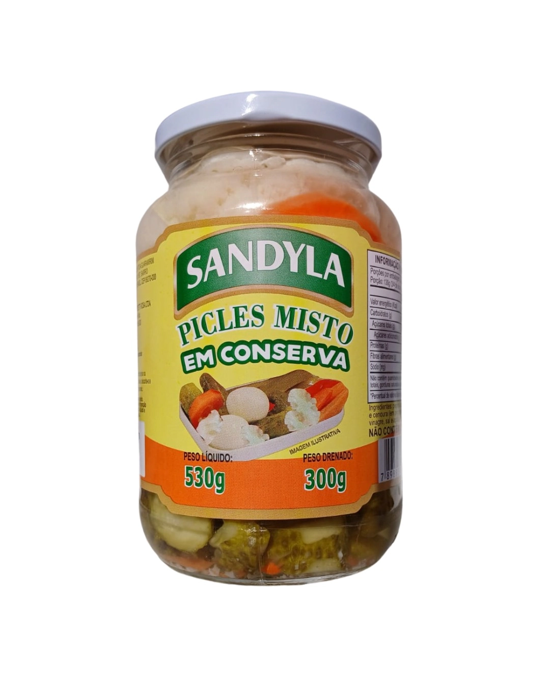 Picles Em Conserva Sandyla 300g Misto