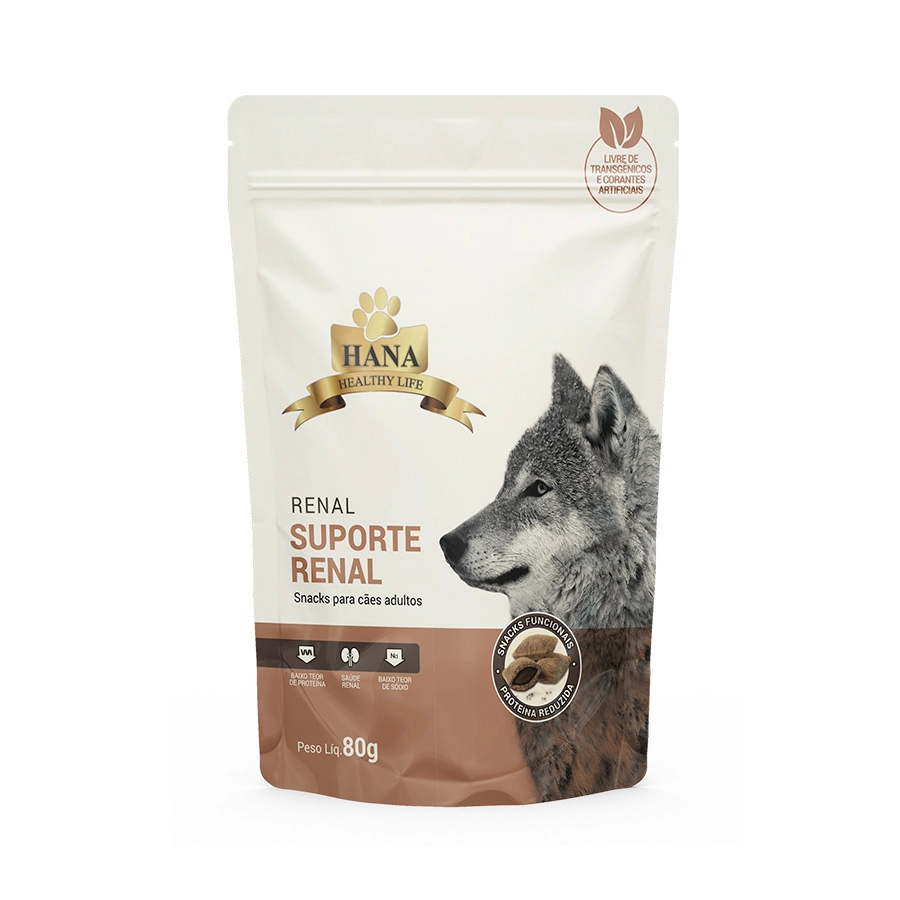 Petiscos Hana Nuggets para Cachorro Suporte Renal 80G