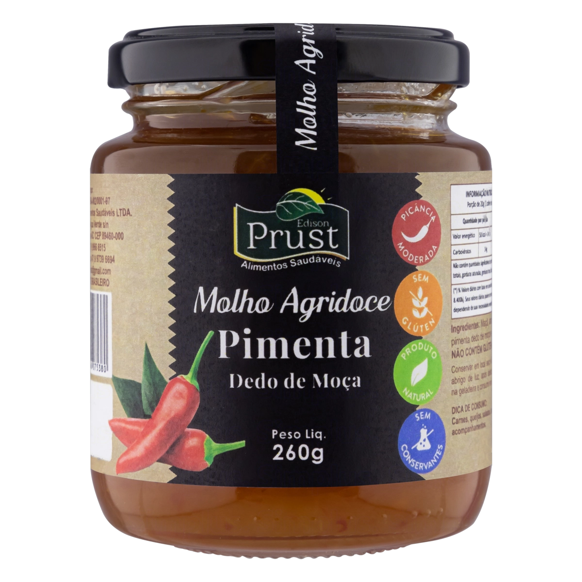 Molho Agridoce Pimenta Dedo De Moça Prust Vidro 260g