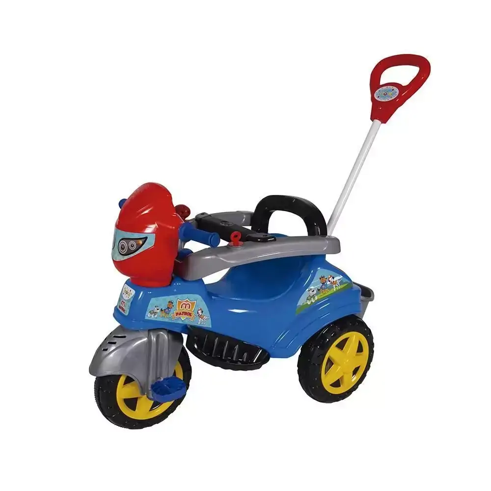 Triciclo Infantil com Empurrador - Baby City - M-Patrol - Colorido - Maral