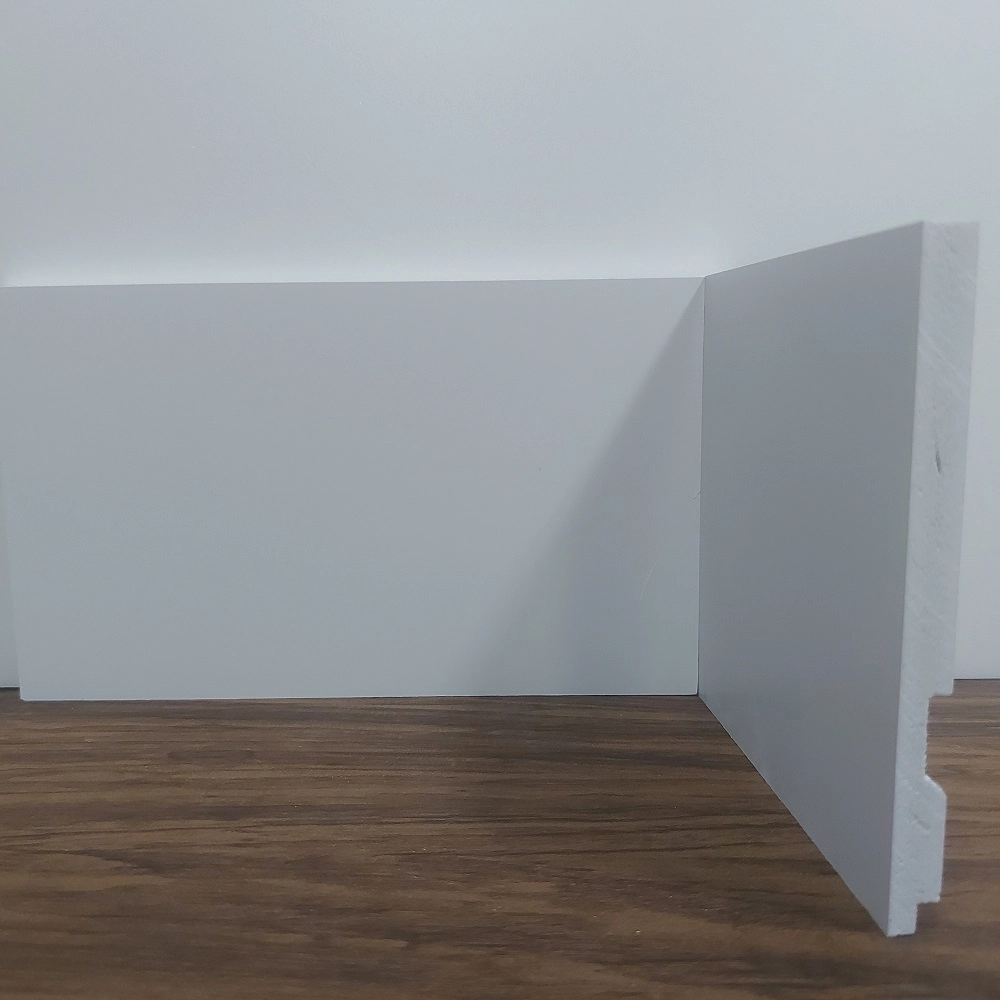 Kit 10 Barras Rodapé Poliestireno 12cm De Altura Liso Branco (12x1x240cm) - Formix 3D