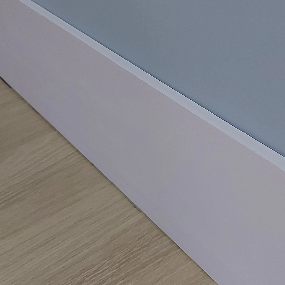 Rodapé Poliestireno 12cm de Altura Liso Branco - 12x1x240cm - Formix 3D
