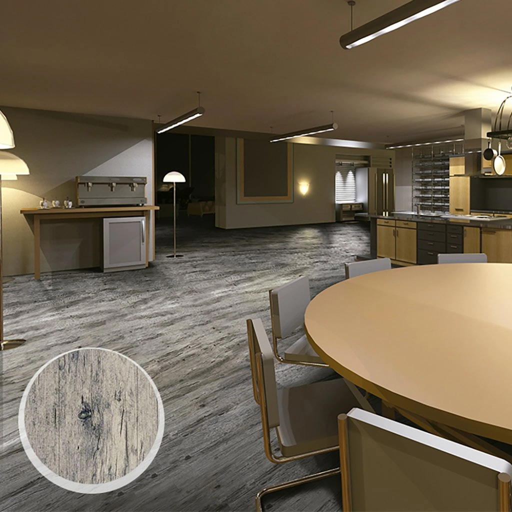 Piso Vinílico Em Régua Office Scandian 3mmx20cmx1,23m (m²) - Caixa Com 3,25m2 - Black Royal