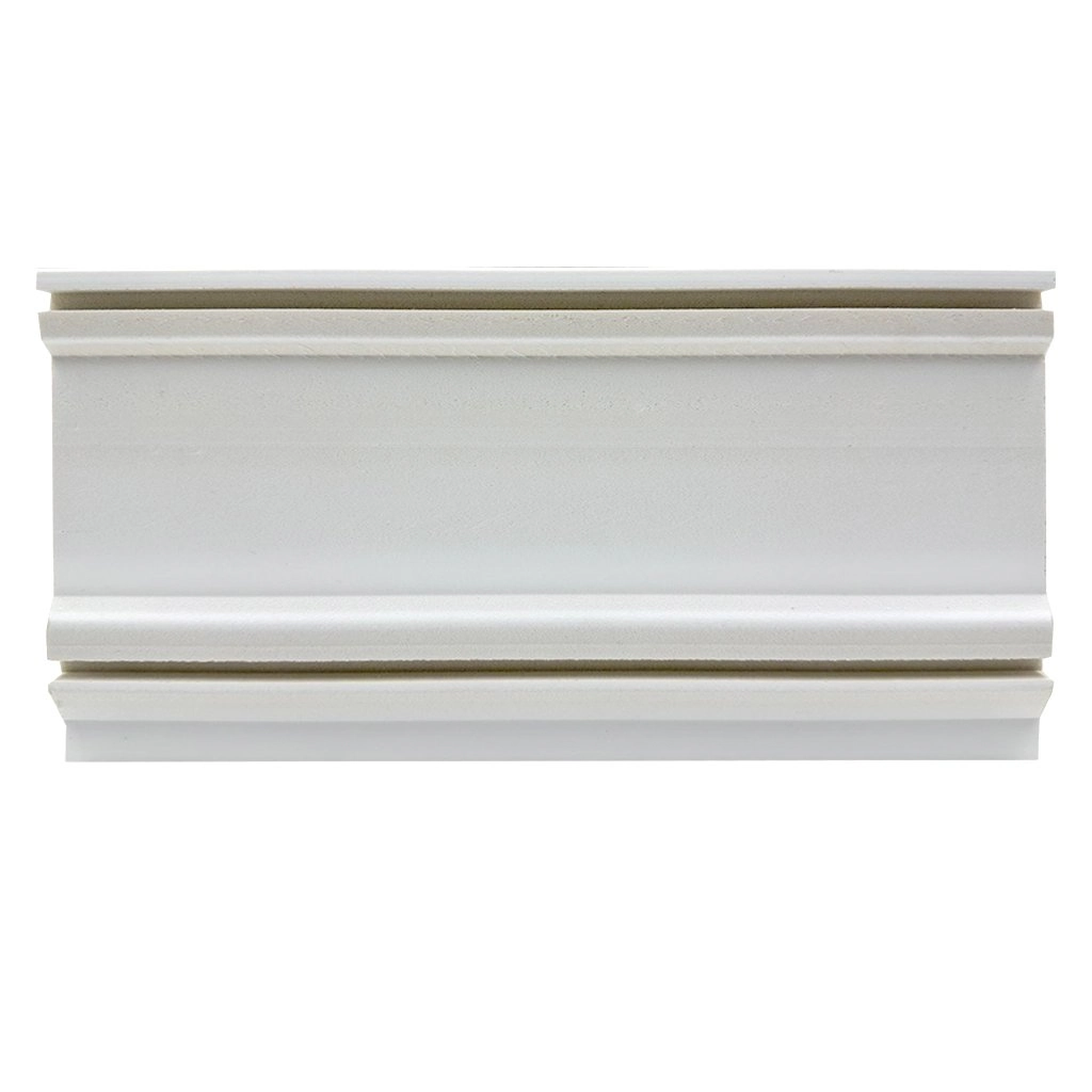 Rodapé De Poliestireno Liso 15mmx15cmx2,40m Metro Linear Casa Grassi - Caixa Com 2,4 M - Branco