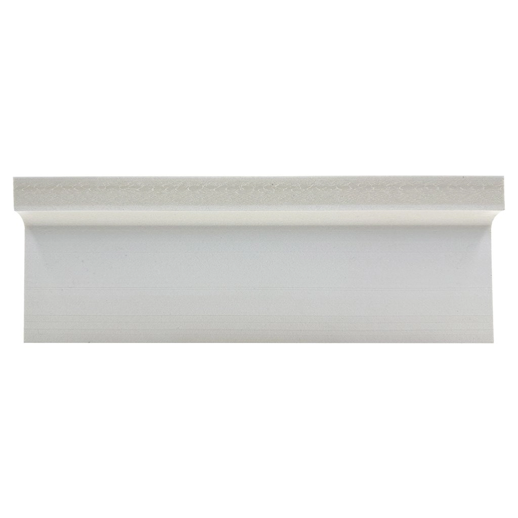 Rodapé De Poliestireno Frisado 12cm X 2,40m Rende 2,40 Metros Casa Grassi - Caixa Com 2,4 M - Branco