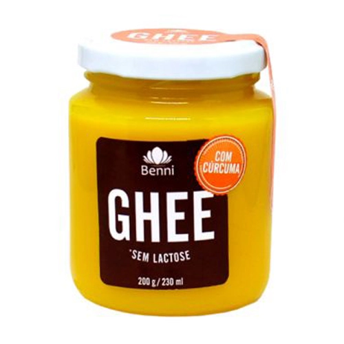 Manteiga Ghee com Cúrcuma Sem Lactose Benni 200g