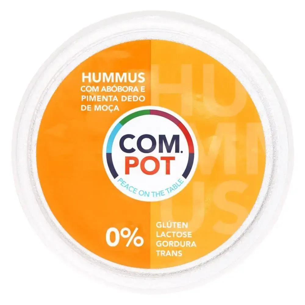 Hummus Com Abobora E Pimenta Dedo De Moça 200g Com.pot Peace On The Table