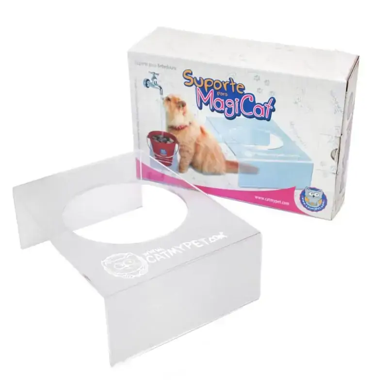 Suporte De Acrílico Para Bebedouro Fonte Magicat Transparente