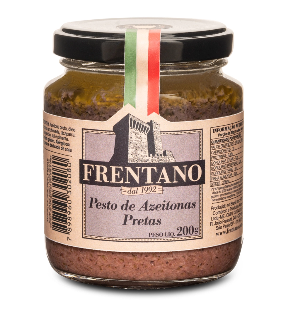 Molho Frentano Pesto De Azeitonas Pretas 200g
