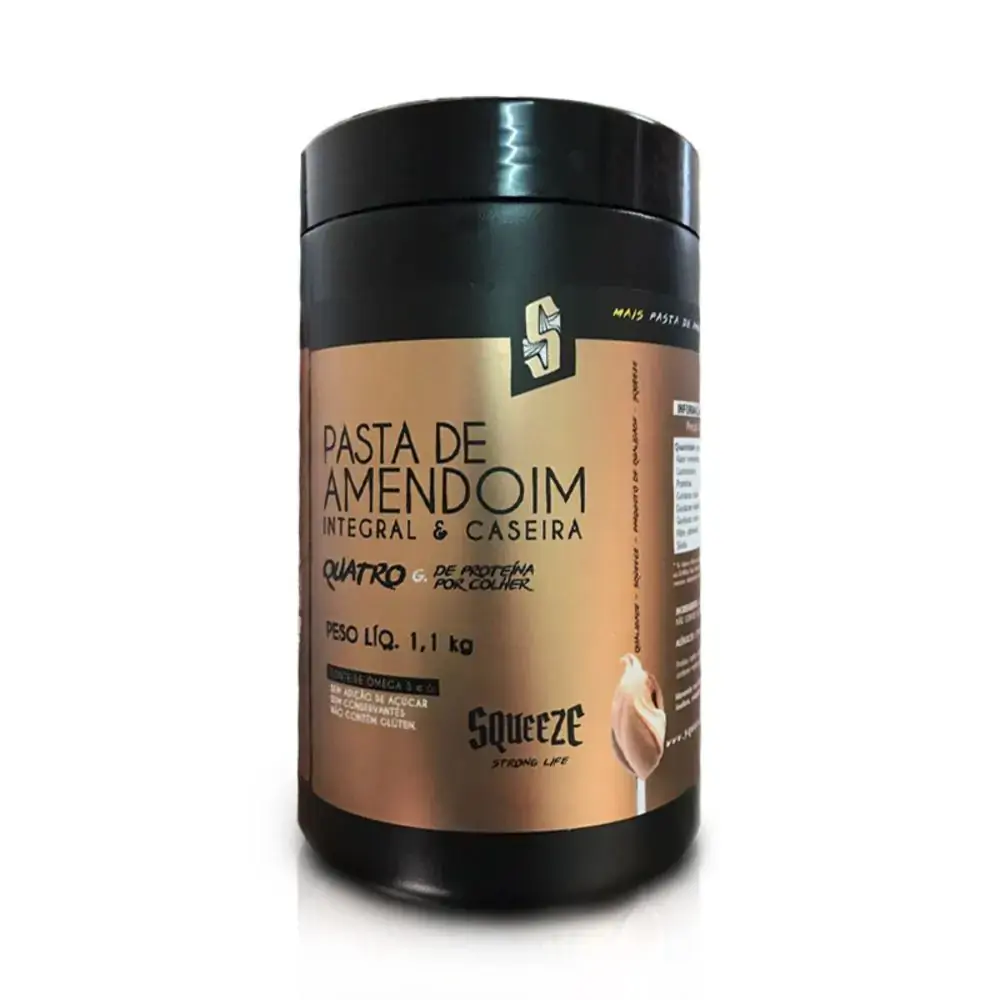 Pasta Amendoim Pote 1,1kg Caseira/integral Squeeze