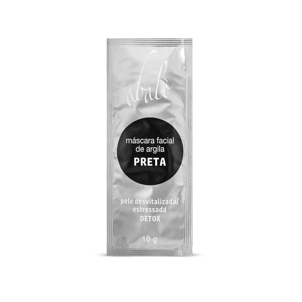 Mascara Facial Abalo Argila Preta Sache 10g