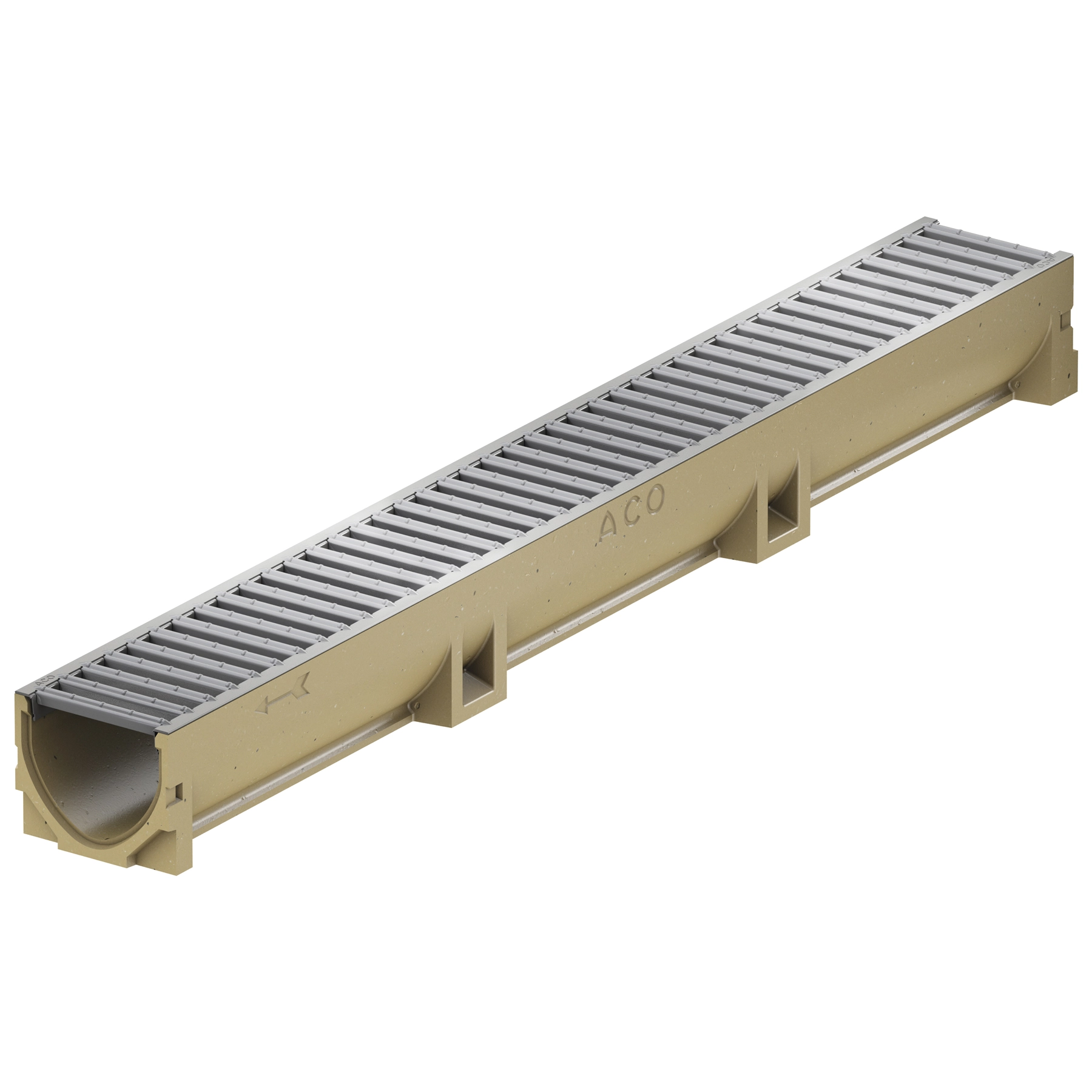 Canaleta Self Concreto Polímero + Grelha Aço Galvanizado C=100/L=12/H=9,5cm ACO