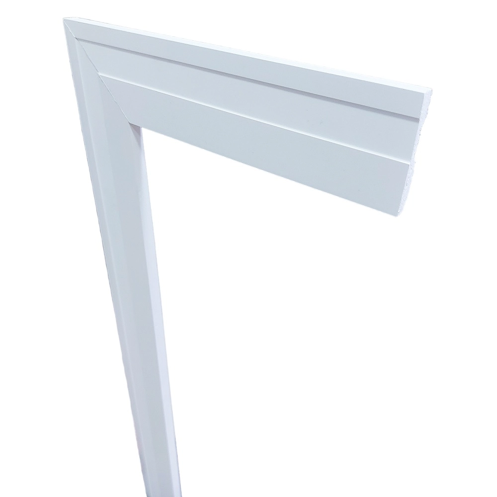 Moldura/rodapé De Poliestireno 5cm Frisado Branco (5x1x240cm) - Formix 3D