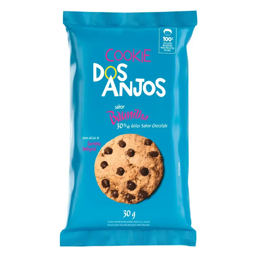 Cookies Dos Anjos Baunilha Gotas Cho 30g