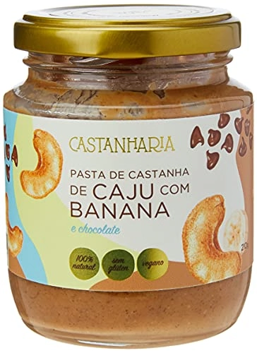 Pasta de Castanha de Caju, Banana e Chocolate Vegana Castanharia 210g